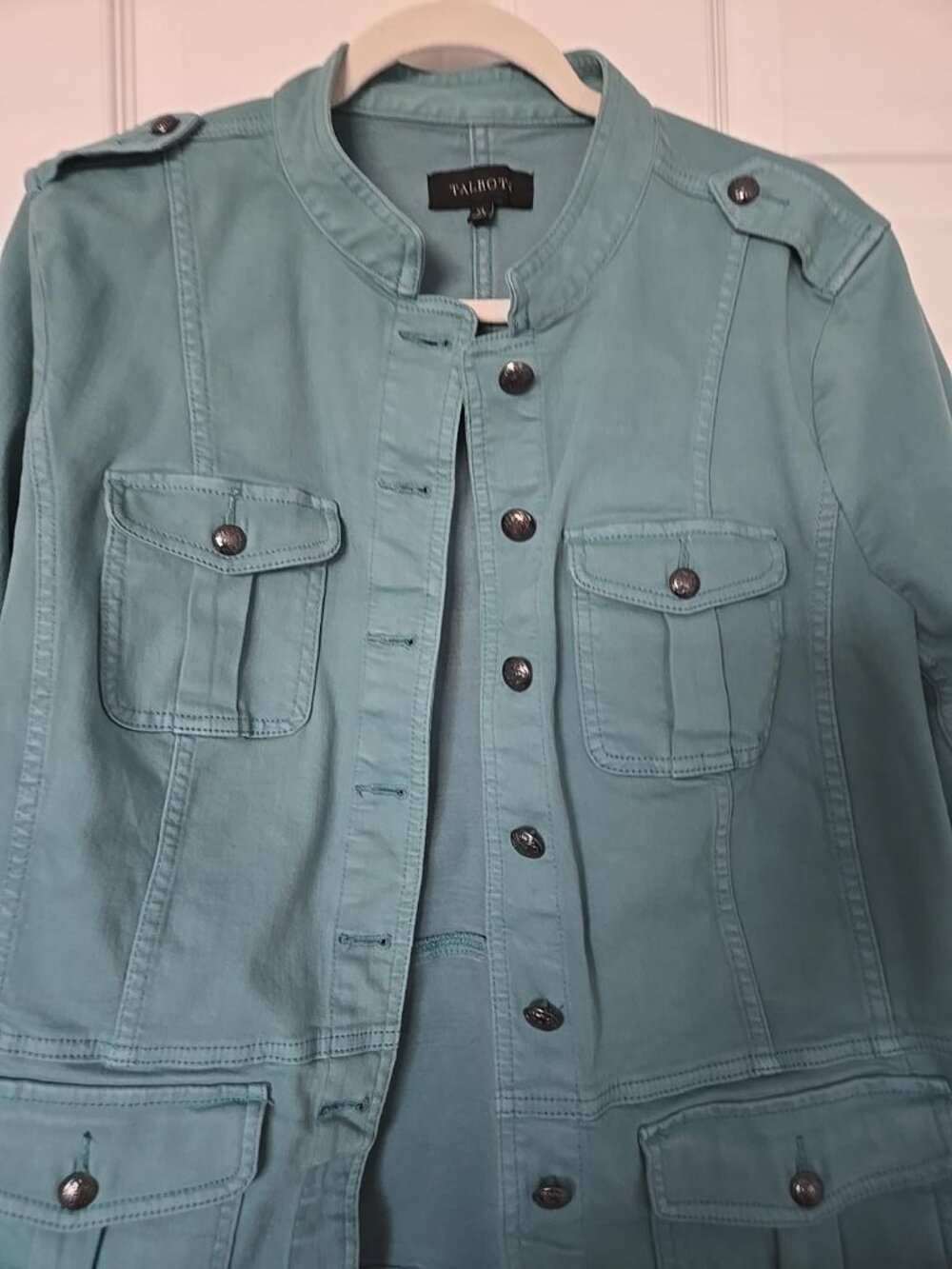 Talbots Teal Utility Field Jacket/Blazer SZ 14 (Used - Good Condition)